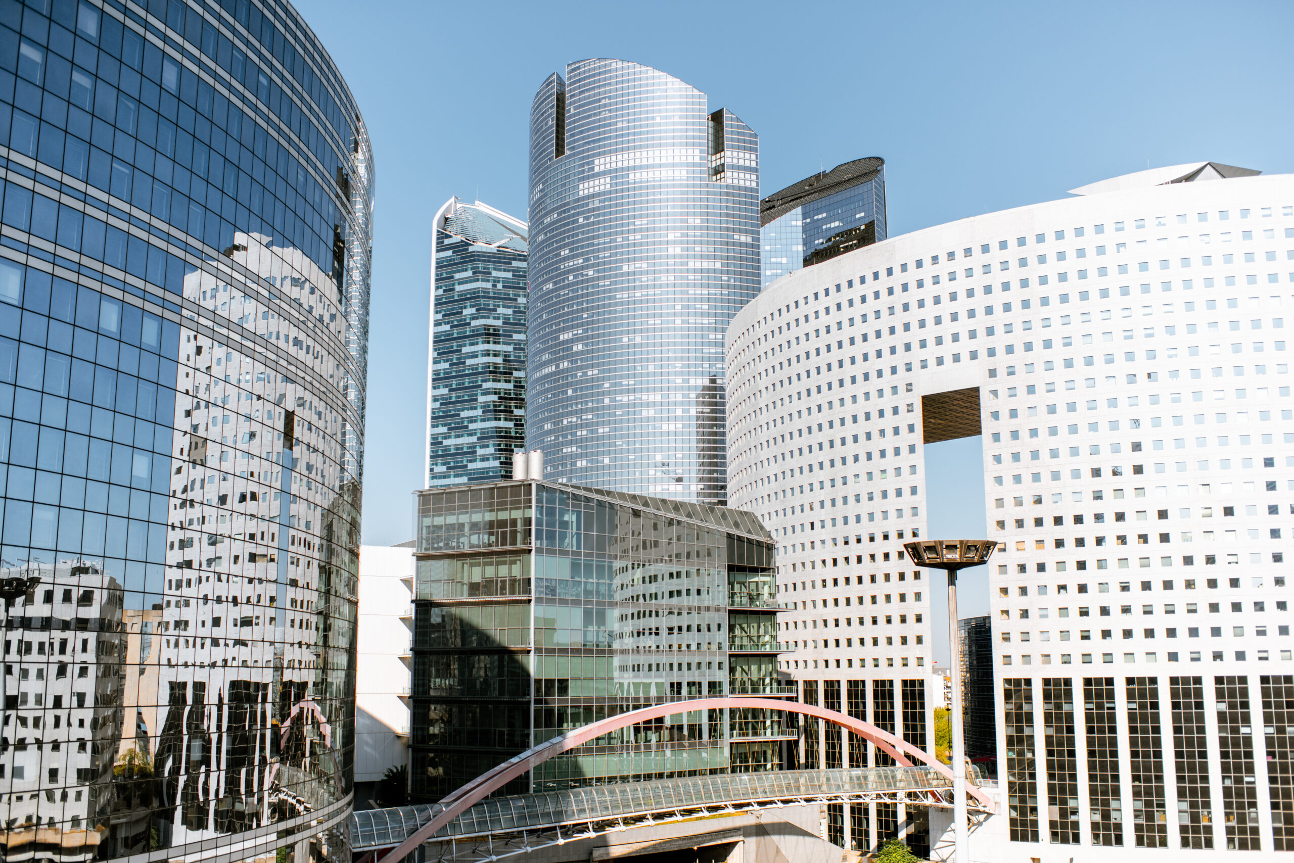 skyscrapers at the financial district of paris city